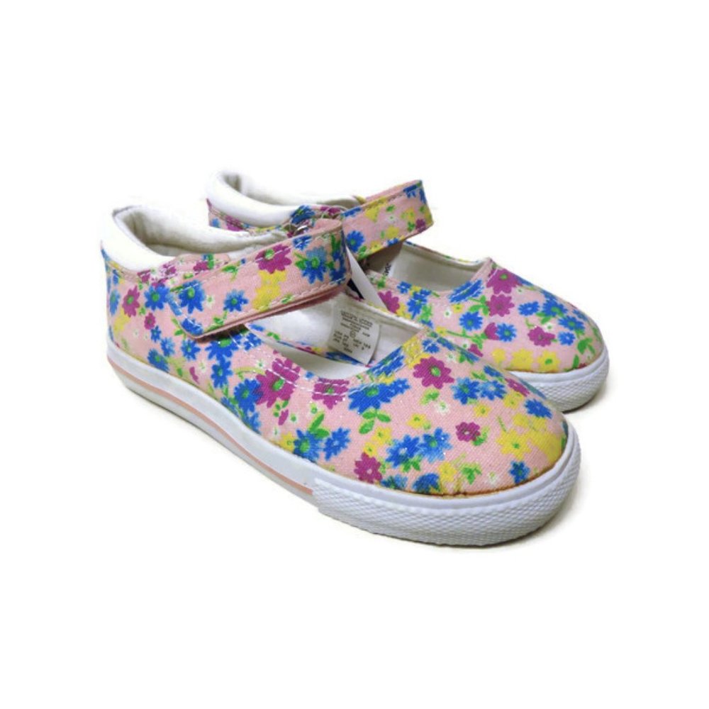 Smart Step pink floral canvas maryjane shoes